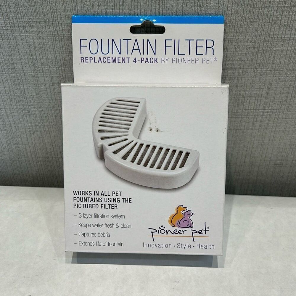 NEW Pioneer Pet Fountain Filter Replacement 4-Pack